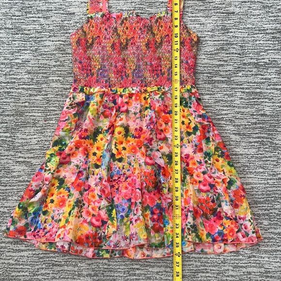 NWT Alice + Olivia Jocelyn Smocked Mini Dress Size 12 - Picture 12 of 16